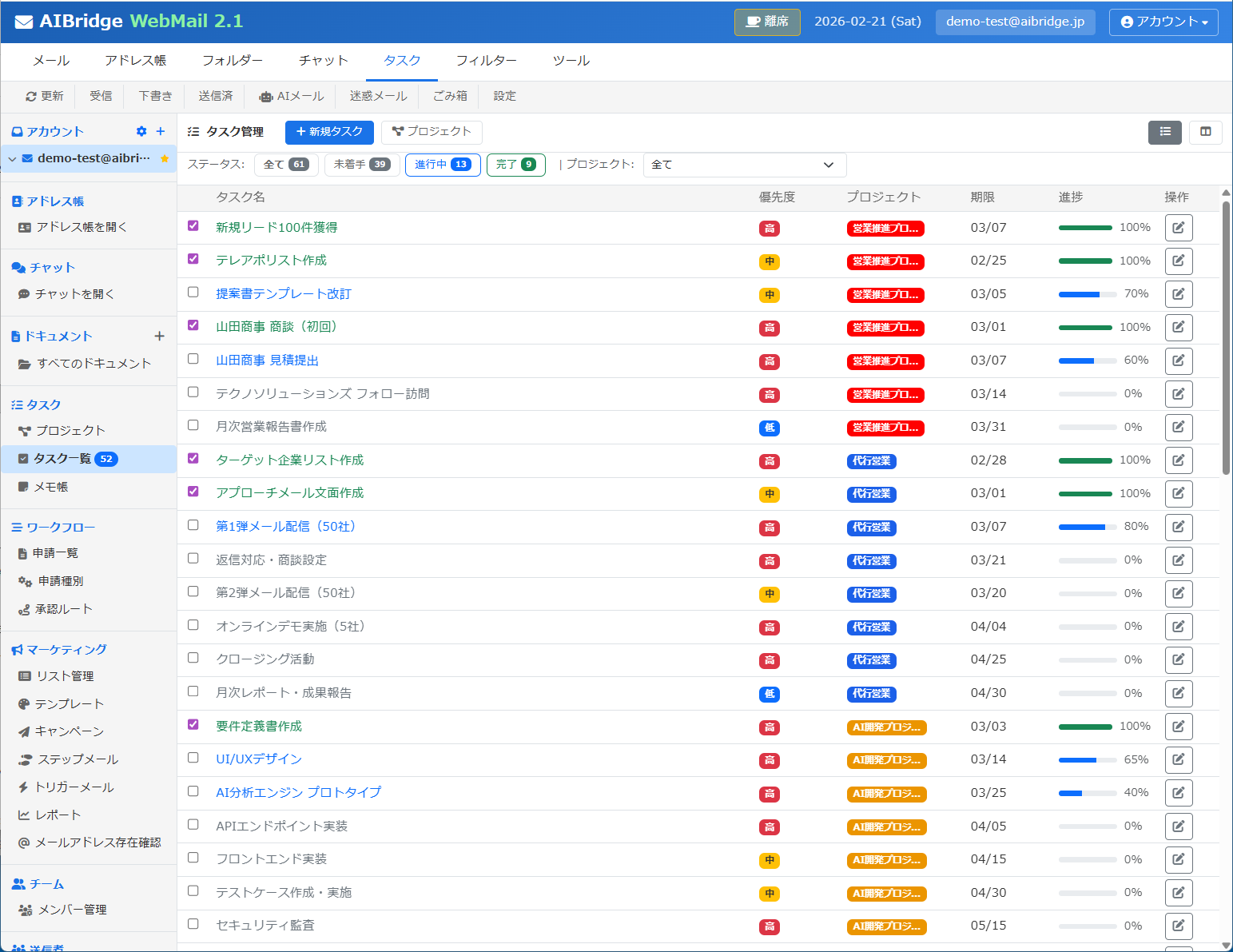 AIBridge WebMail レポート