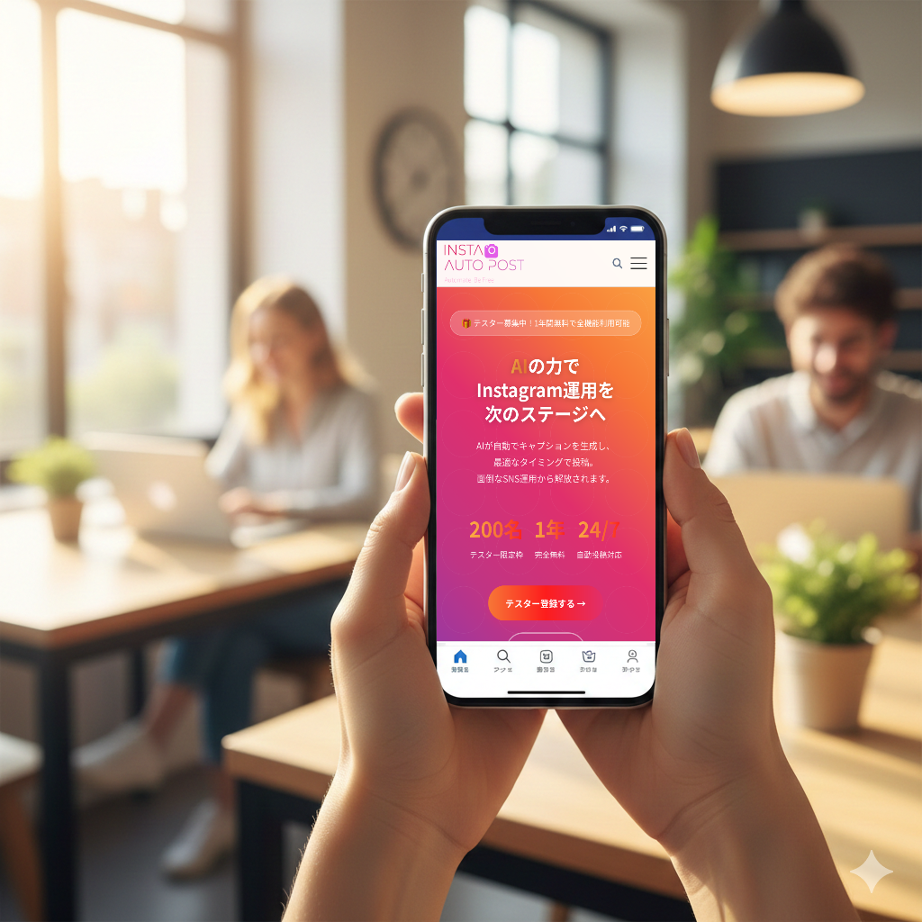 InstaAutoPost - AIでInstagram運用を自動化するスマートフォン画面